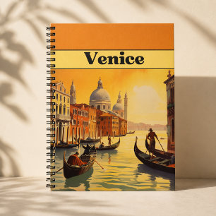 Carnet Affiche de voyage vintage style Grand Canal Italie