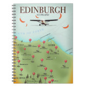 Carnet Affiche d'impression de carte d'Édimbourg Ecosse d (Devant)