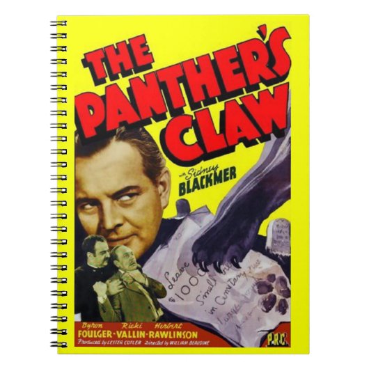 Carnet Affiche du film The Panther's Claw en 1942 (Devant)