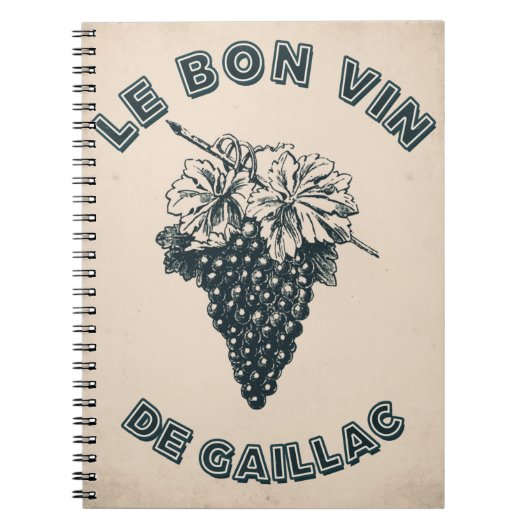 Carnet Affiche Le bon vin de Gaillac (Devant)