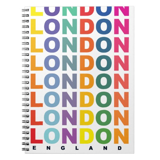 Carnet Affiche Retro London Angleterre (Devant)