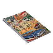 Carnet Affiche vintage Route 66. (Côté Droit)