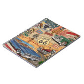 Carnet Affiche vintage Route 66. (Côté gauche)