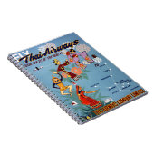 Carnet Affiche vintage thaïlandaise de transports aériens (Côté Droit)