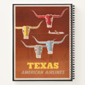 Carnet Affiche Voyage Pour American Airlines Vers Texas (Dos)