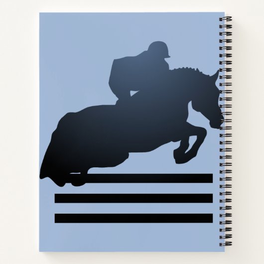 Carnet Afficher le cavalier franchissant un obstacle (Dos)