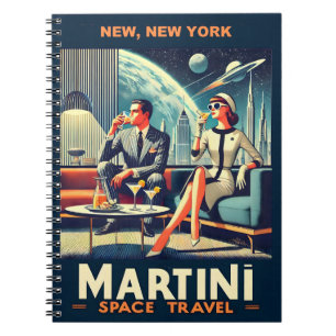 Carnet Affiches de voyage dans l'espace Martini, New York