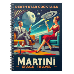 Carnet Affiches de voyage spatiaux Martini cocktails de l