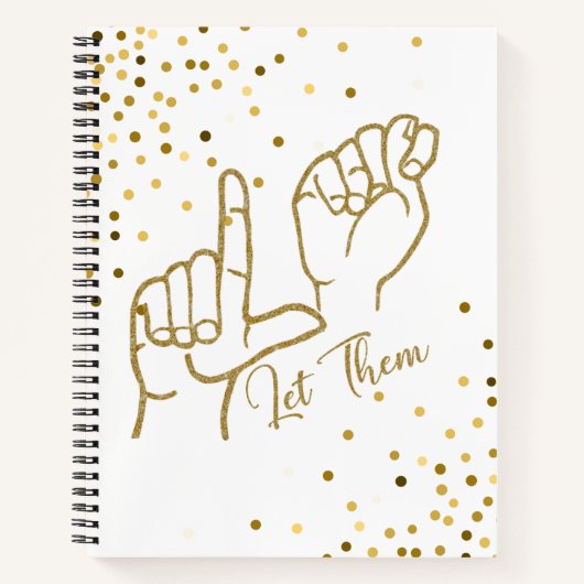 Carnet Affirmation ASL Lettres L & T pour les laisser ins (Devant)