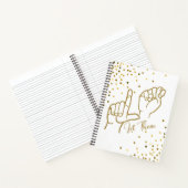 Carnet Affirmation ASL Lettres L & T pour les laisser ins (Intérieur)