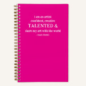 Carnet Affirmation créative d'artistes talentueux | Hot P (Recto)
