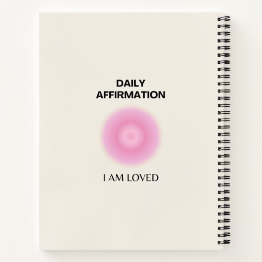 Carnet Affirmation quotidienne, Affirmation positive, Spi (Dos)