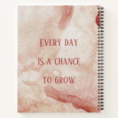 Carnet Affirmations d'aquarelle rose Bujo personnalisées (Dos)