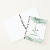 Carnet Affirmations d'aquarelle verte Bujo personnalisées (Intérieur)