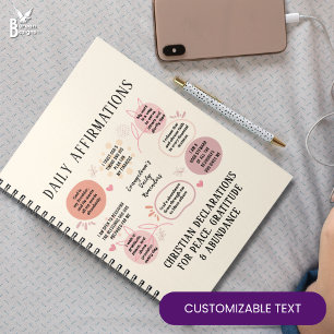 Carnet Affirmations quotidiennes personnalisées Verset de