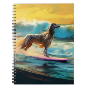 Carnet Afghan Hound Beach Surf Peinture