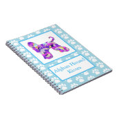 Carnet Afghan Hound Dog Kisses Silhouette Blue PPY&B (Côté Droit)