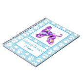 Carnet Afghan Hound Dog Kisses Silhouette Blue PPY&B (Côté gauche)