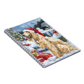 Carnet Afghan Hound Dog Winter Wonderland Noël Joie (Côté Droit)