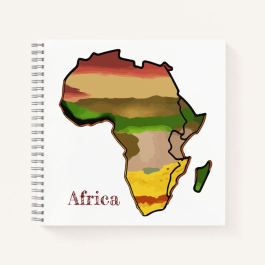 Carnet Africa map (Devant)