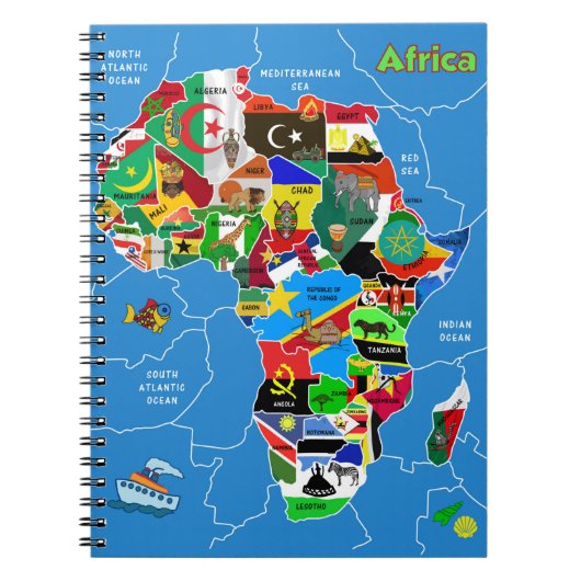 Carnet Africa map (Devant)