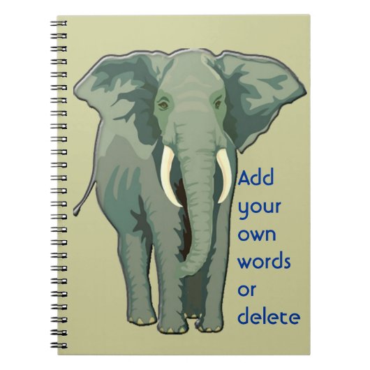 Carnet Africain Des Éléphants (Voir Les Instructio (Devant)