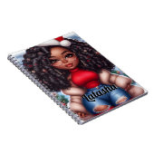 Carnet Africaine-Américaine mignonne de Noël (Côté Droit)