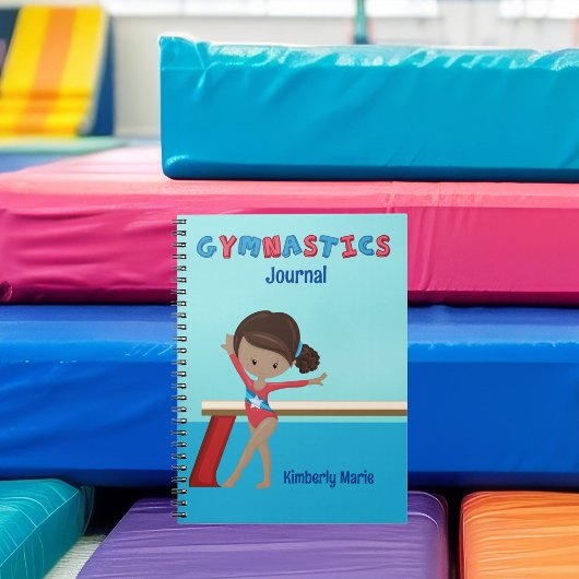 Carnet African American Gymnastique Girl Cute Custom