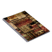 Carnet African Patchwork : Grunge Print Arrière - plan (Côté Droit)