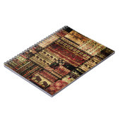 Carnet African Patchwork : Grunge Print Arrière - plan (Côté gauche)