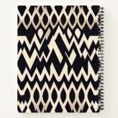 Carnet Afrique Marocco Vagues Motif d'or géométrique (Dos)