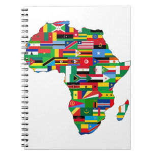 Carnet Afrique Pays du continent Drapeaux Carte Nations