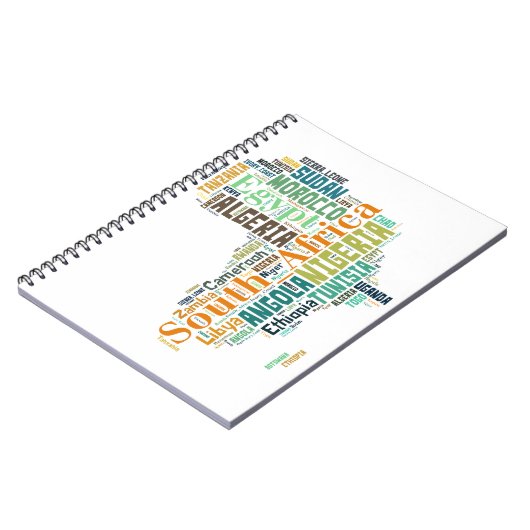 Carnet Afrique Word Art (Côté gauche)