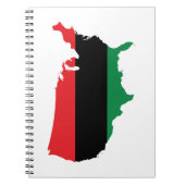 Carnet Afro-Américain _ Couleurs rouge, noir et vert (Devant)