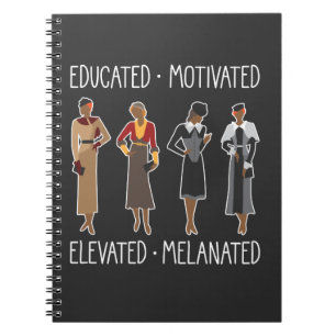 Carnet Afro-américain motivé par l'éducation de la rei