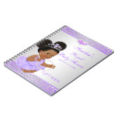 Carnet Afro-Américaine Princesse Lilac Silver Invité cade (Côté gauche)