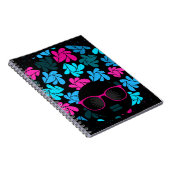Carnet Afro Diva Turquoise & Rose Chaud (Côté Droit)