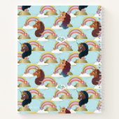 Carnet Afro Unicorn Arc en ciel et Motif des Coeurs (Dos)