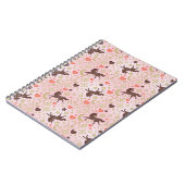 Carnet Afro Unicorn Coeur et Star Motif rose (Côté gauche)