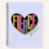 Carnet Afro Unicorn Fierce Heart Design (Devant)