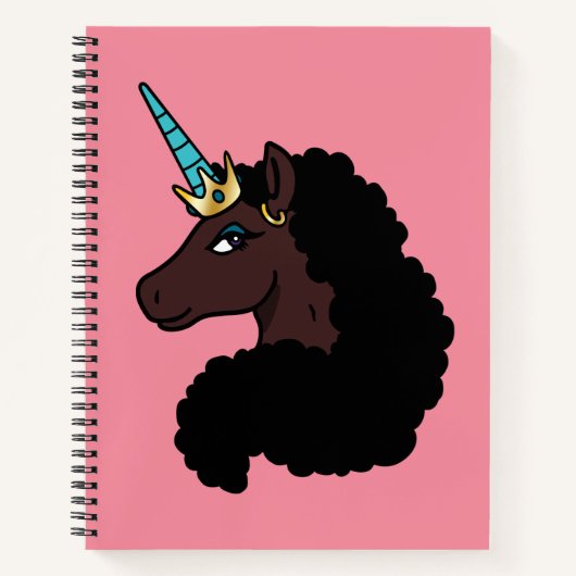 Carnet Afro Unicorn | Magique (Devant)