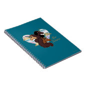 Carnet Afro Unicorn Trio Coeur Design (Côté Droit)
