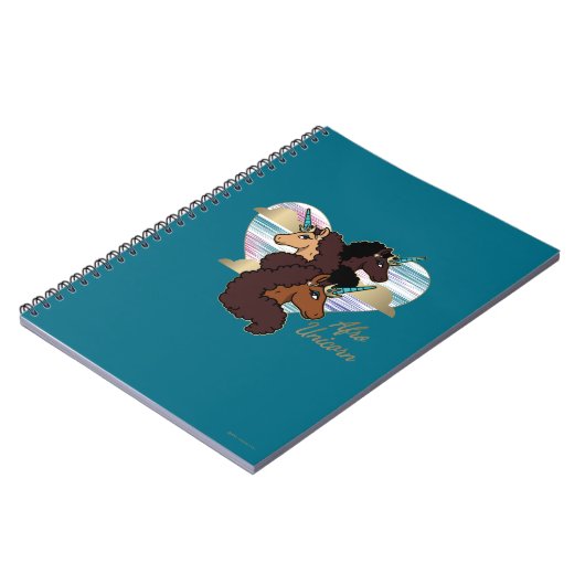 Carnet Afro Unicorn Trio Coeur Design (Côté gauche)