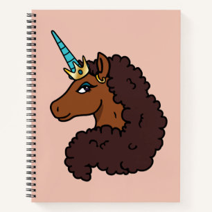 Carnet Afro Unicorn Unique