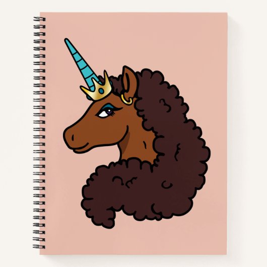 Carnet Afro Unicorn | Unique (Devant)