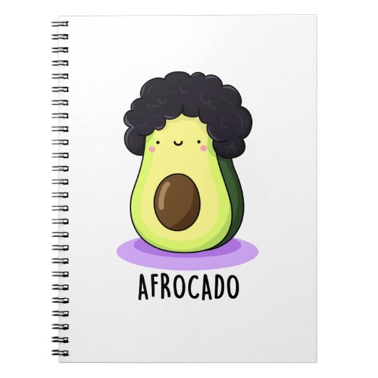 Carnet Afrocado Avocat Drôle Avec Afro Pun (Devant)