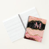 Carnet Agate à sequins noirs et roses (Intérieur)