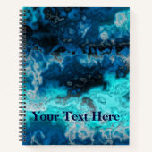 Carnet Agate bleu personnalisable (Devant)