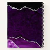 Carnet Agate de marbre violet et argenté (Dos)