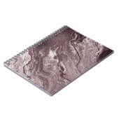 Carnet Agate de mauve cristallisée | Marbre rose Rose pou (Côté gauche)